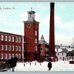 Postcard  Unposted  Vermont  Woolen Mill Ludlow #1225